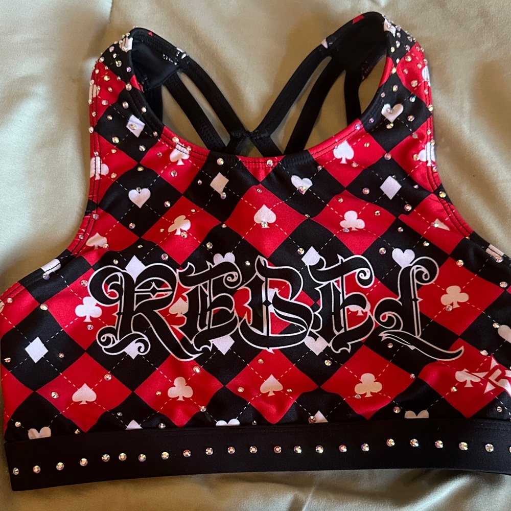 Rebel Red and Black Sports Bra